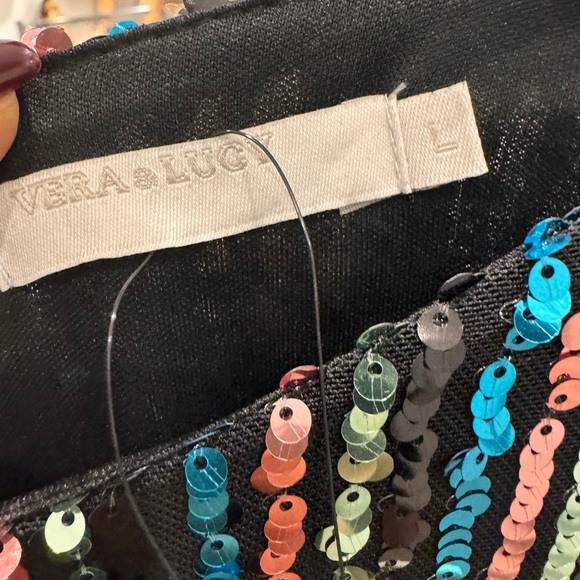 Brand new with tags Black Long Sleeve Sequin Mini Dress - Picture 5 of 10